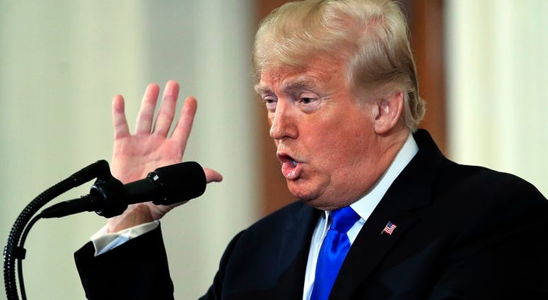 President Donald Trump speaks during a news conference in the East Room at the White House in Washington, Wednesday, Nov. 7, 2018.