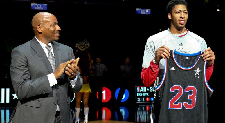 Dell Demps with Anthony Davis Dell Demps with Anthony Davis