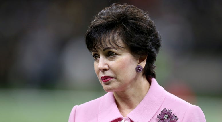 Oct 6, 2019; New Orleans, LA, USA; New Orleans Saints owner Gayle Benson before the game against the Tampa Bay Buccaneers at the Mercedes-Benz Superdome. Gayle Benson