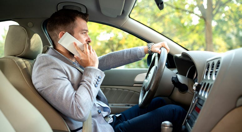Using a cell phone while driving