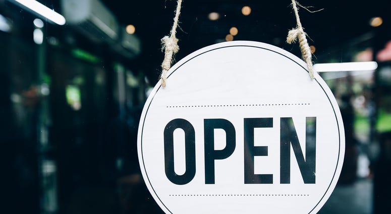 open sign