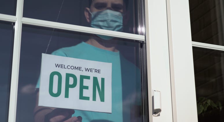 Business open sign