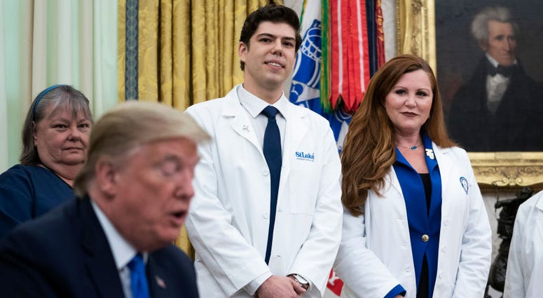 President Trump with Sophia Thomas