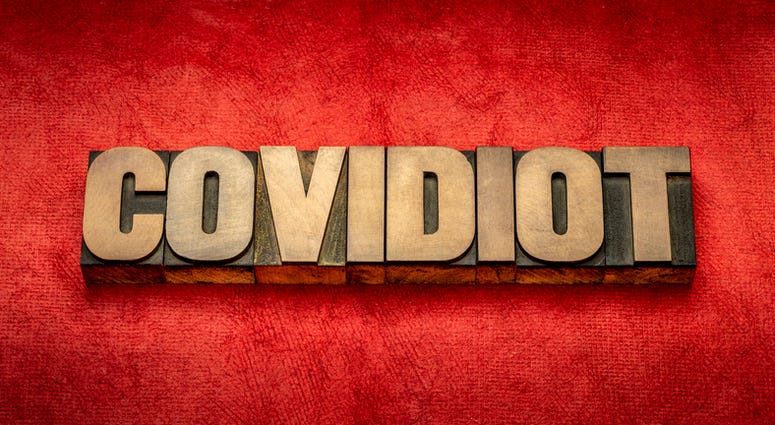 COVIDIOT sign