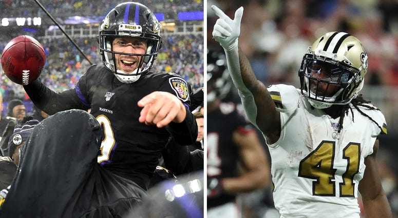 The Ravens and Saints ride big wins right to the top of the AFC, NFC. Baltimore Ravens and New Orleans Saints