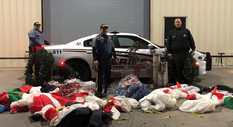 Grinch busted with stolen Christmas lawn decoration
