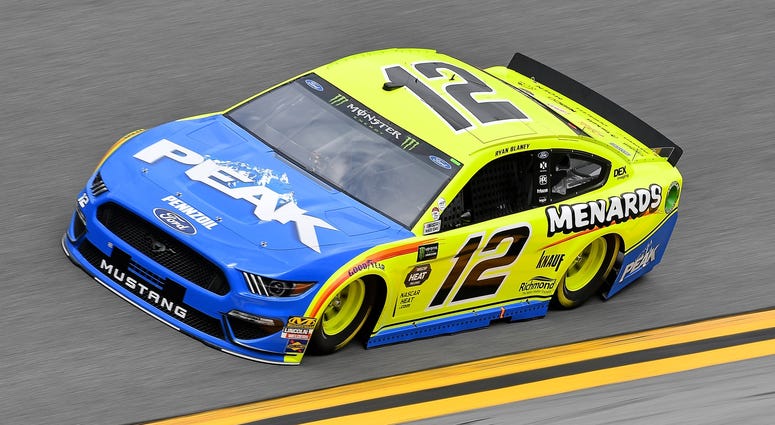 Feb 9, 2019; Daytona Beach, FL, USA; NASCAR Cup Series driver Ryan Blaney (12) during practice for the Daytona 500 at Daytona International Speedway. Feb 9, 2019; Daytona Beach, FL, USA; NASCAR Cup Series driver Ryan Blaney (12) during practice for the Daytona 500 at Daytona International Speedway.