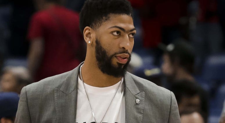 Mar 28, 2019; New Orleans, LA, USA; New Orleans Pelicans forward Anthony Davis following a game against the Sacramento Kings at the Smoothie King Center. Mar 28, 2019; New Orleans, LA, USA; New Orleans Pelicans forward Anthony Davis following a game against the Sacramento Kings at the Smoothie King Center.