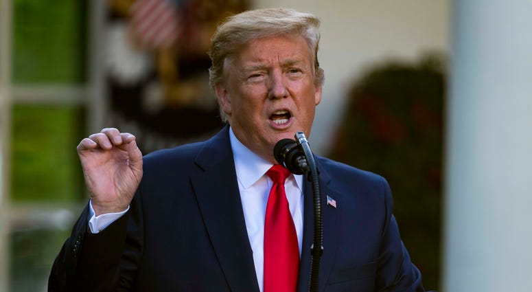 President Trump at a podium