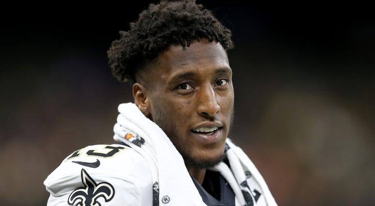 Aug 9, 2019; New Orleans, LA, USA; New Orleans Saints wide receiver Michael Thomas (13) on the bench in the second half against the Minnesota Vikings at the Mercedes-Benz Superdome. Aug 9, 2019; New Orleans, LA, USA; New Orleans Saints wide receiver Michael Thomas (13) on the bench in the second half against the Minnesota Vikings at the Mercedes-Benz Superdome.