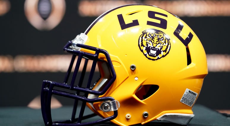 LSU football helmet