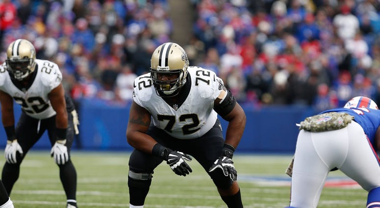 Nov 12, 2017; Orchard Park, NY, USA; New Orleans Saints offensive tackle Terron Armstead (72) against the Buffalo Bills at New Era Field. Nov 12, 2017; Orchard Park, NY, USA; New Orleans Saints offensive tackle Terron Armstead (72) against the Buffalo Bills at New Era Field.