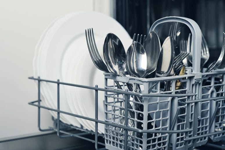 When You Load a Dishwasher, Should the Silverware Point Up or Down