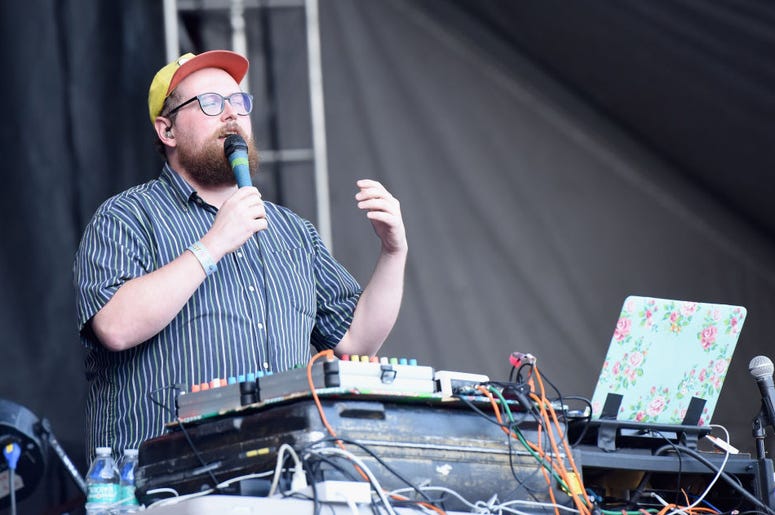 LOS ANGELES, CA - OCTOBER 07: Dan Deacon performs onstage during Adult Swim Festival 2018 at ROW DTLA on October 7, 2018 in Los Angeles, California. (Photo by Vivien Killilea/Getty Images for Adult Swim)