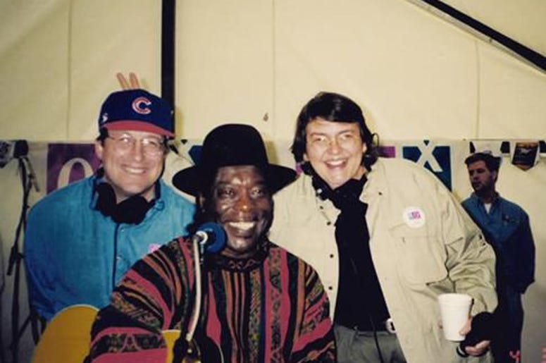 Lin Brehmer, Buddy Guy and Terri Hemmert Opening Day Live Broadcast