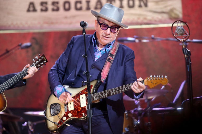 Elvis Costello performs live in concert.