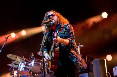 MANCHESTER, TN - JUNE 13: Jim James of My Morning Jacket performs during the Bonnaroo Music & Arts Festival on June 13, 2015 in Manchester, Tennessee. (Photo by Josh Brasted/WireImage)