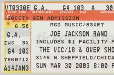 Joe Jackson Live From The XRT Concert Archives