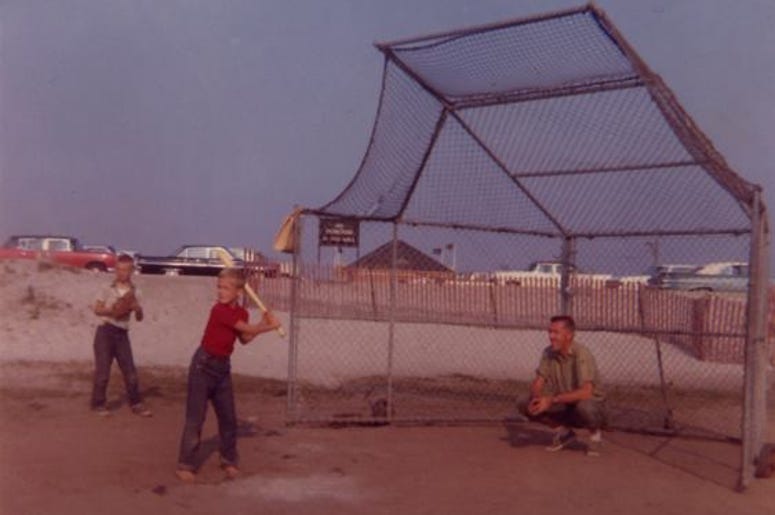 Playing ball.