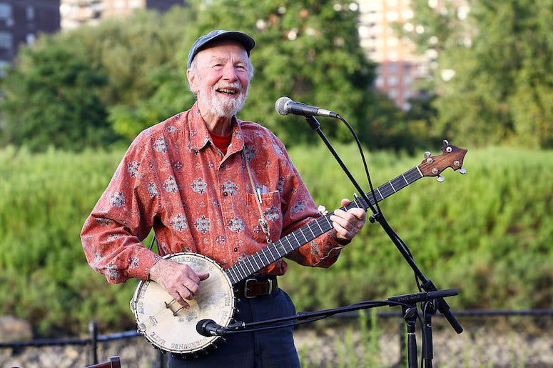 Pete Seeger performs live in concert