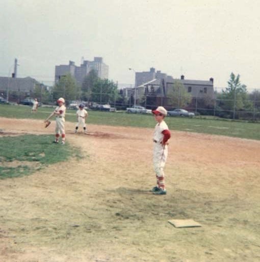 Lin playing baseball