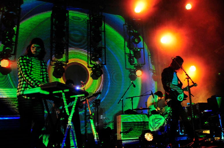 Jun 11, 2016; Manchester, TN, USA; Dominic Simper and Kevin Parker with Tame Impala early Saturday morning during the 2016 Bonnaroo Music and Arts Festival at Great Stage Park. Mandatory Credit: Tom Stanford/The Tennessean via USA TODAY NETWORK Dominic Simper and Kevin Parker with Tame Impala early Saturday morning during the 2016 Bonnaroo Music and Arts Festival at Great Stage Park.