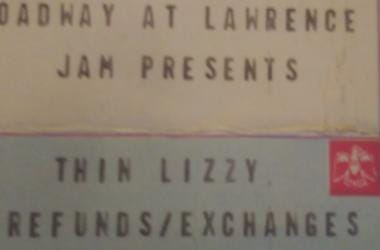 Thin Lizzy Ticket Stub Uptown Theater 1977 Thin Lizzy Ticket Stub Uptown Theater 1977