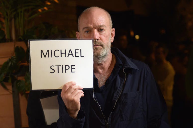 NEW YORK, NY - OCTOBER 19: Michael Stipe attends the premiere screening and party for truTVs new comedy series At Home with Amy Sedaris at The Bowery Hotel on October 19, 2017 in New York City. 27056_024. (Photo by Jason Kempin/Getty Images)