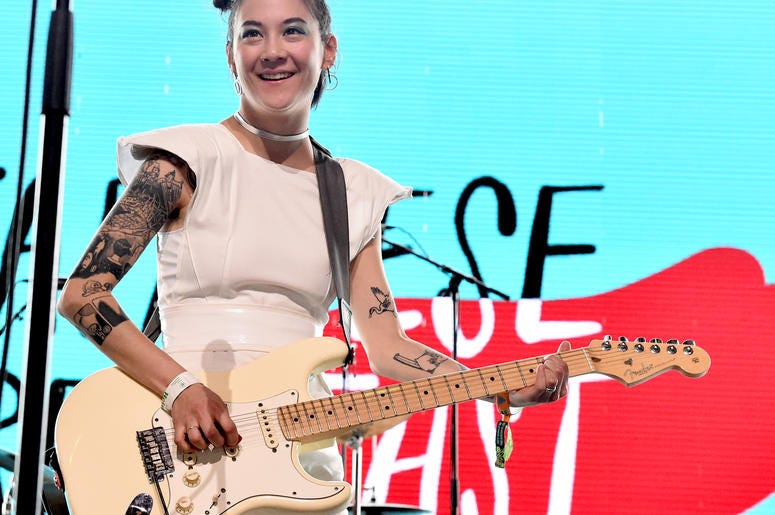 INDIO, CA - APRIL 15: Michelle Zauner of Japanese Breakfast performs onstage during the 2018 Coachella Valley Music and Arts Festival Weekend 1 at the Empire Polo Field on April 15, 2018 in Indio, California. (Photo by Matt Cowan/Getty Images for Coachell