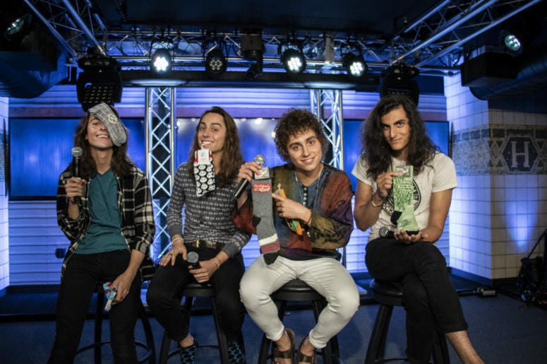 radio.com gave Greta Van Fleet socks! radio.com gave Greta Van Fleet socks!