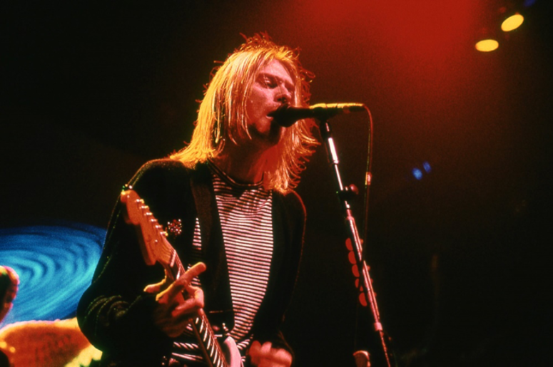 Kurt Cobain from Nirvana performs in Concert on November 14, 1993 at New York Coliseum Kurt Cobain from Nirvana performs in Concert on November 14, 1993 at New York Coliseum