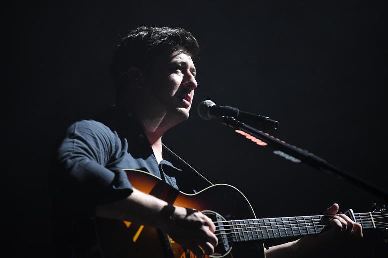 Marcus Mumford of Mumford & Sons performs at American Airlines Arena Marcus Mumford of Mumford & Sons performs at American Airlines Arena