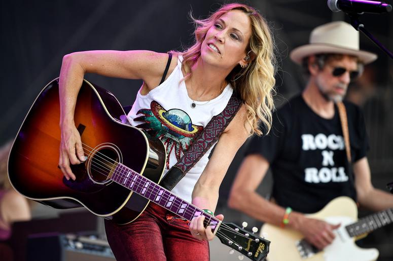 June 8, 2018; Manchester, TN, USA; Sheryl Crow performs at the Bonnaroo Music and Arts Festival. Mandatory Credit: Andrew Nelles/The Tennessean via USA TODAY NETWORK