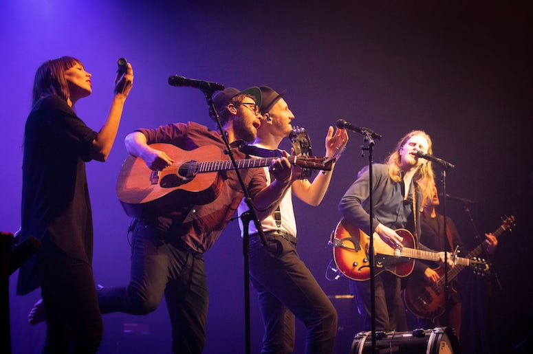 The Lumineers perform live in concert at the 93XRT Holiday Jam