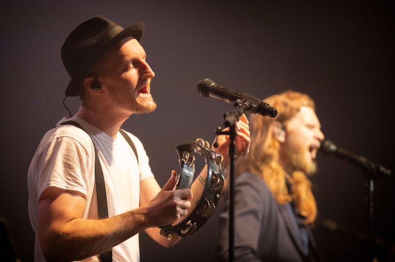 The Lumineers perform live in concert at the 93XRT Holiday Jam
