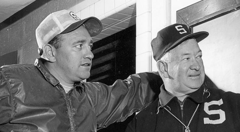 Henry Bullough with Duffy Daugherty.