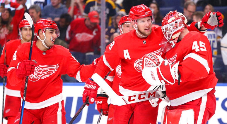 Red Wings celebrate