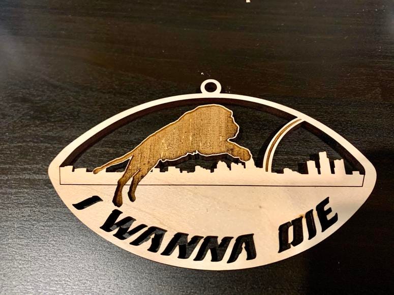 i wanna die Detroit Lions ornament i wanna die Detroit Lions ornament