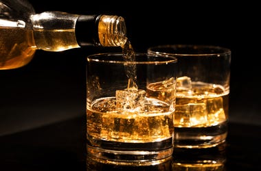 Bourbon Poured in Glasses