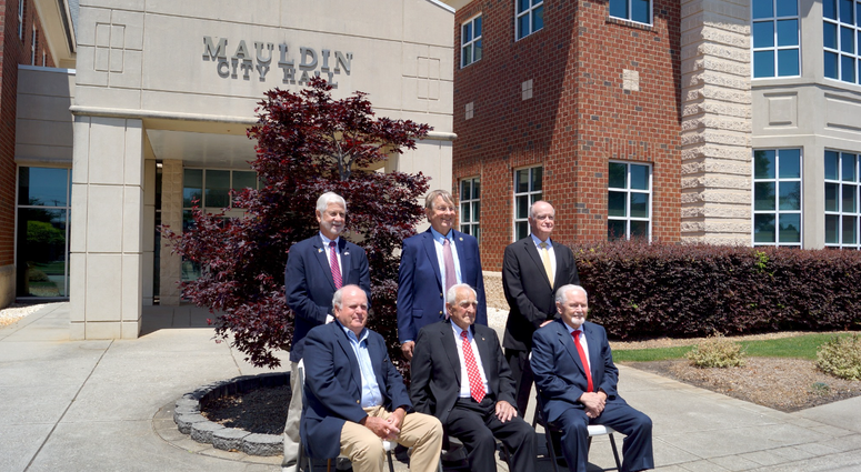 Mauldin City Government - Back Row (standing), L to R: Terry Merritt, Don Godbey, and Dennis Raines; Front Row (sitting), L to R: Wayne Crick, L.S. Green, and R.C. Jones Mauldin City Government - Back Row (standing), L to R: Terry Merritt, Don Godbey, and Dennis Raines; Front Row (sitting), L to R: Wayne Crick, L.S. Green, and R.C. Jones