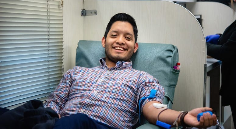BJU student donates blood during campus blood drive to benefit The Blood Connection BJU student donates blood during campus blood drive to benefit The Blood Connection