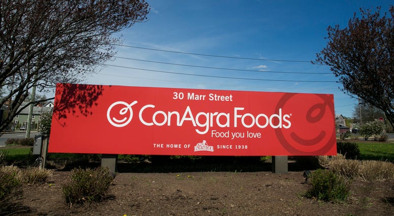 A logo sign outside of the Chef Boyardee factory, a subsidiary of ConAgra Foods, in Milton, New York on April 17, 2017. Photo by Kristoffer Tripplaar A logo sign outside of the Chef Boyardee factory, a subsidiary of ConAgra Foods, in Milton, New York on April 17, 2017. Photo by Kristoffer Tripplaar
