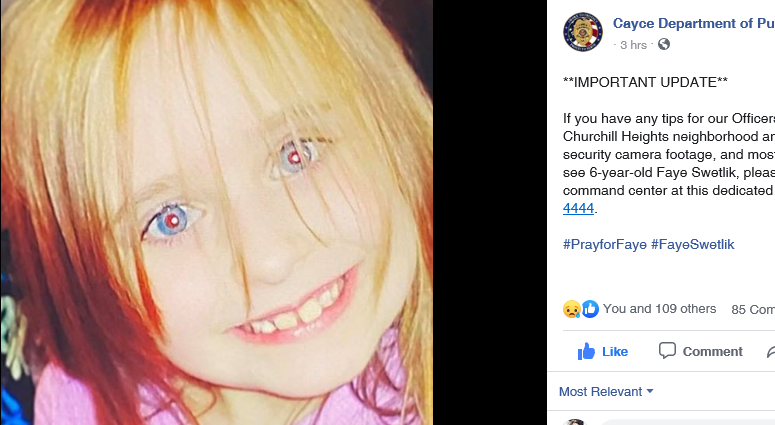 Missing 6 year old Faye Marie Swetlik Missing 6 year old Faye Marie Swetlik