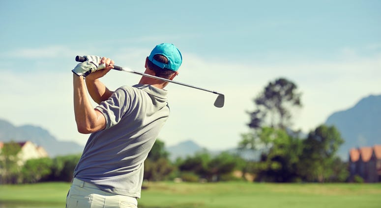 Man playing golf Golfer, golfing, golf