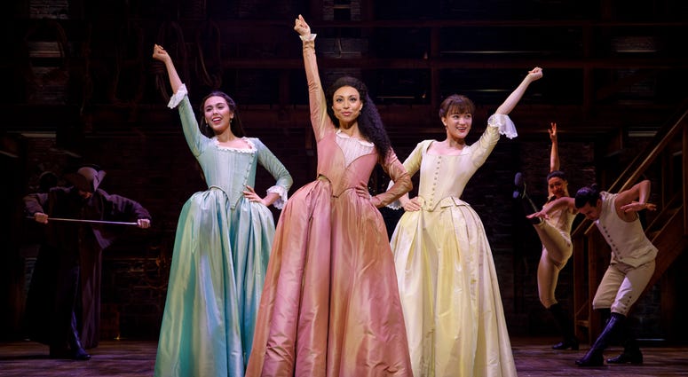 Julia K. Harriman, Sabrina Sloan, Isa Briones and Company - HAMILTON National Tour - (c) Joan Marcus Julia K. Harriman, Sabrina Sloan, Isa Briones and Company - HAMILTON National Tour - (c) Joan Marcus