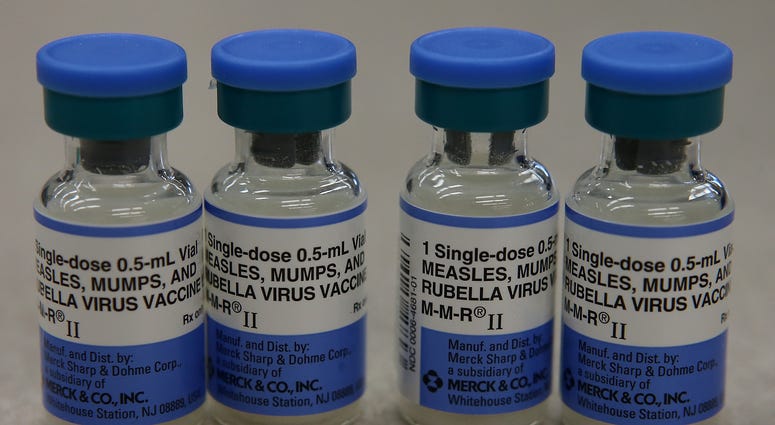 MMR (Measles, Mumps, Rubella) Vaccine vials Measles outbreak vaccine