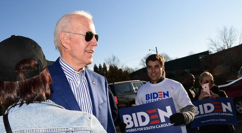 Joe Biden, democratic U.S. Presidential candidate, arrives at the Phillis Wheatley Community Center in Greenville on Saturday, Feb. 29, 2020. South Carolina Democratic Primary For U S President Joe Biden, democratic U.S. Presidential candidate, arrives at the Phillis Wheatley Community Center in Greenville on Saturday, Feb. 29, 2020. South Carolina Democratic Primary For U S President