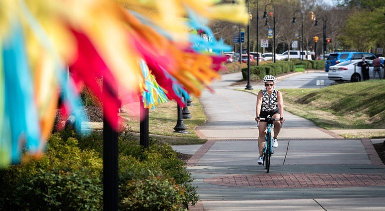 Woman Bikes in Travelers Rest Woman Bikes in Travelers Rest