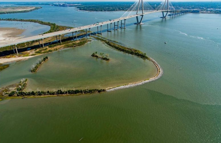 The Drum Island Marsh Restoration Project created 22 acres of salt marsh in the middle of Charleston Harbor. The Drum Island Marsh Restoration Project created 22 acres of salt marsh in the middle of Charleston Harbor.