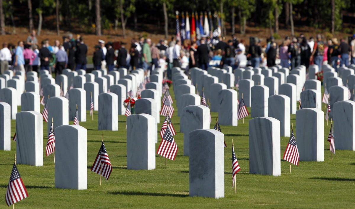 Memorial Day service at Fort Jackson National Cemetery, Columbia, SC Memorial Day service at Fort Jackson National Cemetery in Columbia, South Carolina, on Monday, May 27, 2013